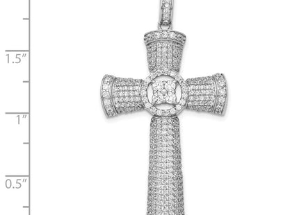 14k White Gold .. Diamond Cross Pendant (Style PM5122-175-WA)
