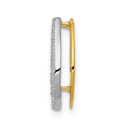 14K 1/. Diamond Horseshoe Chain Slide