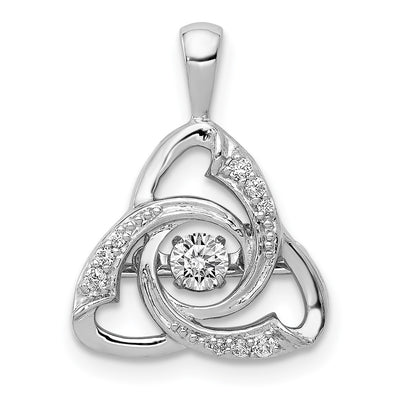 14K white gold diamond pendant