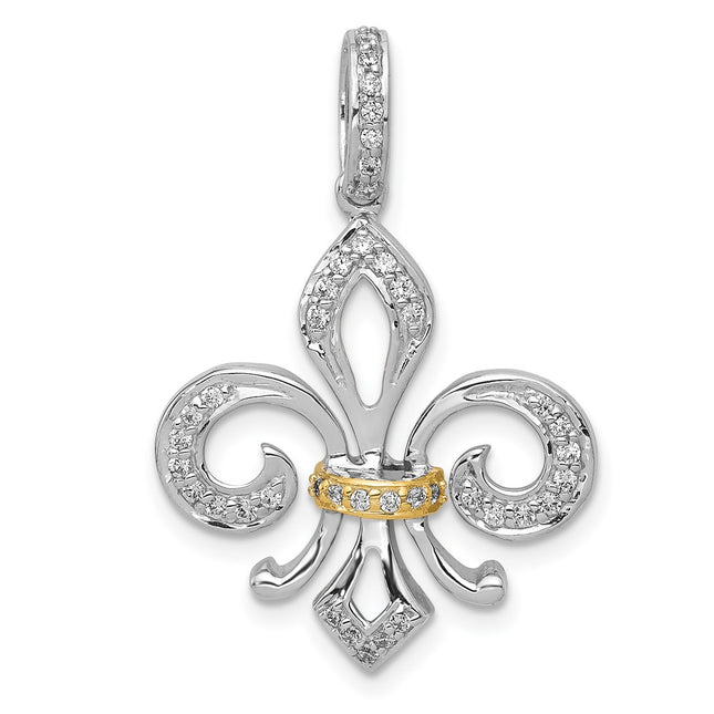 14k Two-tone Pendants Style PM5156 - Classique Jewelry Inc.