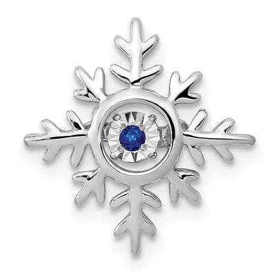 14K white gold sapphire snowflake chain