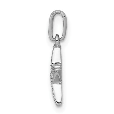14K White Gold 1/. Diamond Star Pendant