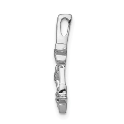 14K White Gold Diamond Shooting Stars Chain Slide