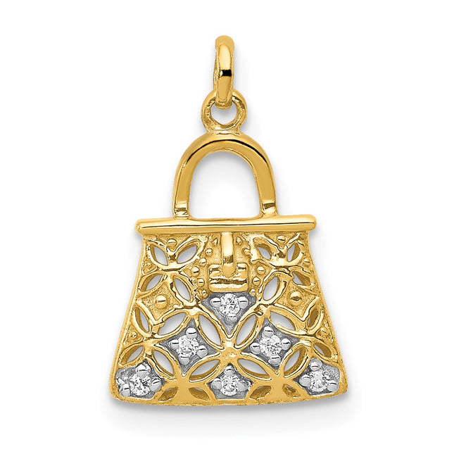 14k Yellow & Rhodium Jewelry Style PM5196 - Classique Jewelry Inc.