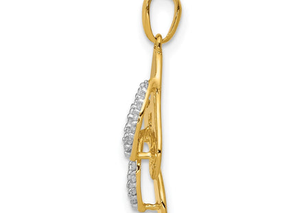 14k Yellow & Rhodium Jewelry Style PM5204 - Classique Jewelry Inc.