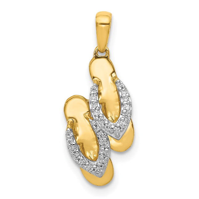 14k Yellow & Rhodium Jewelry Style PM5204 - Classique Jewelry Inc.