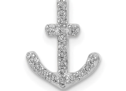 14k White Gold 1/. Diamond Anchor Chain Slide (Style PM5205-010-WA)