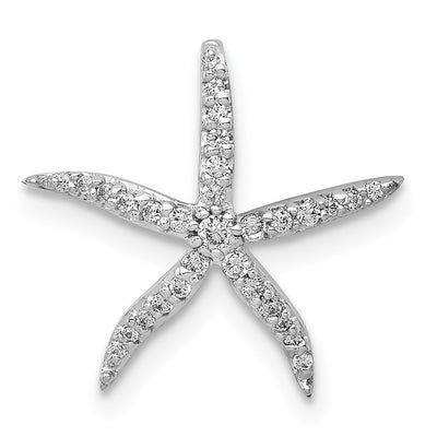 14K white gold diamond starfish chain