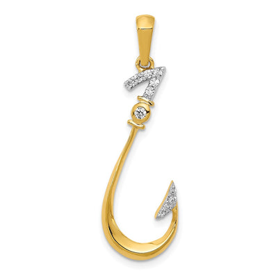 14K gold diamond pendant