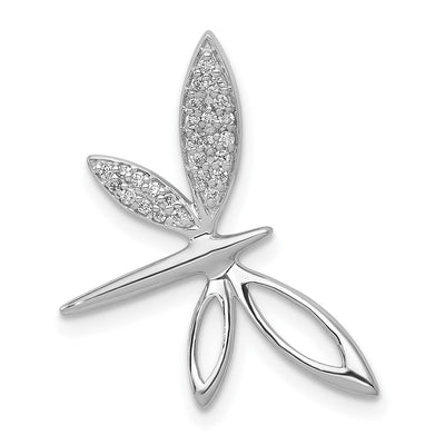 14K white gold diamond dragonfly chain