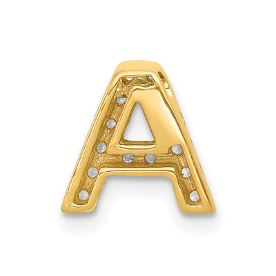 14K Diamond Letter A Initial Charm