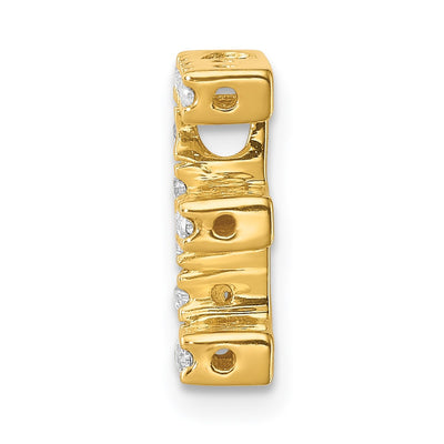 14K Diamond Letter E Initial Charm