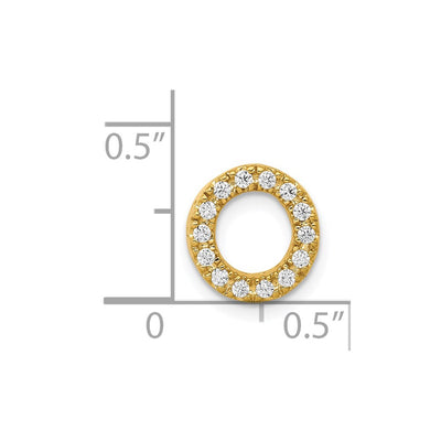 14K Diamond Letter O Initial Charm