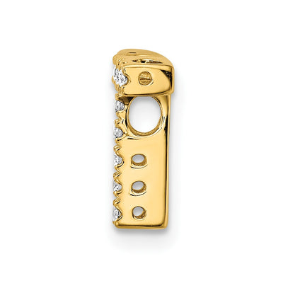 14K Diamond Letter T Initial Charm
