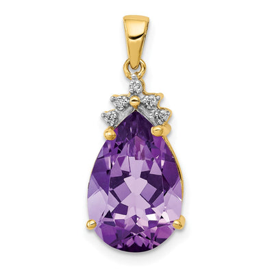 14K gold diamond pendant