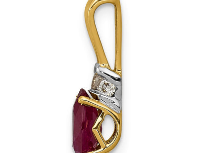 14k Yellow & Rhodium Pendants Style PM5251 - Classique Jewelry Inc.