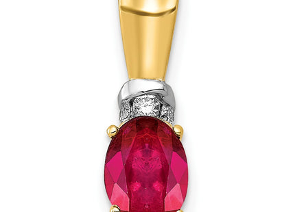 14k Yellow & Rhodium Pendants Style PM5251 - Classique Jewelry Inc.