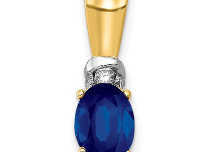 14k Yellow & Rhodium Pendants Style PM5251 - Classique Jewelry Inc.