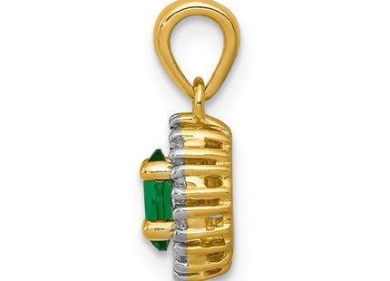 14k Yellow & Rhodium Pendants Style PM5252 - Classique Jewelry Inc.