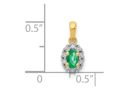 14k Yellow & Rhodium Pendants Style PM5252 - Classique Jewelry Inc.