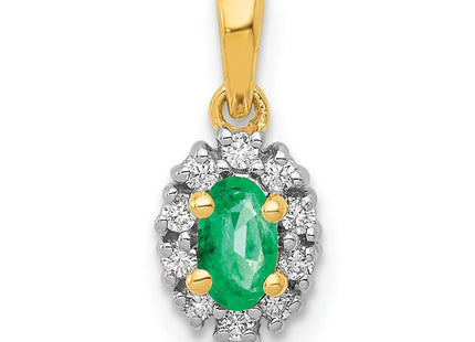 14k Yellow & Rhodium Pendants Style PM5252 - Classique Jewelry Inc.