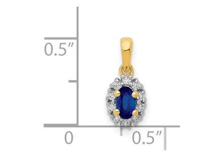 14k Yellow & Rhodium Pendants Style PM5252 - Classique Jewelry Inc.