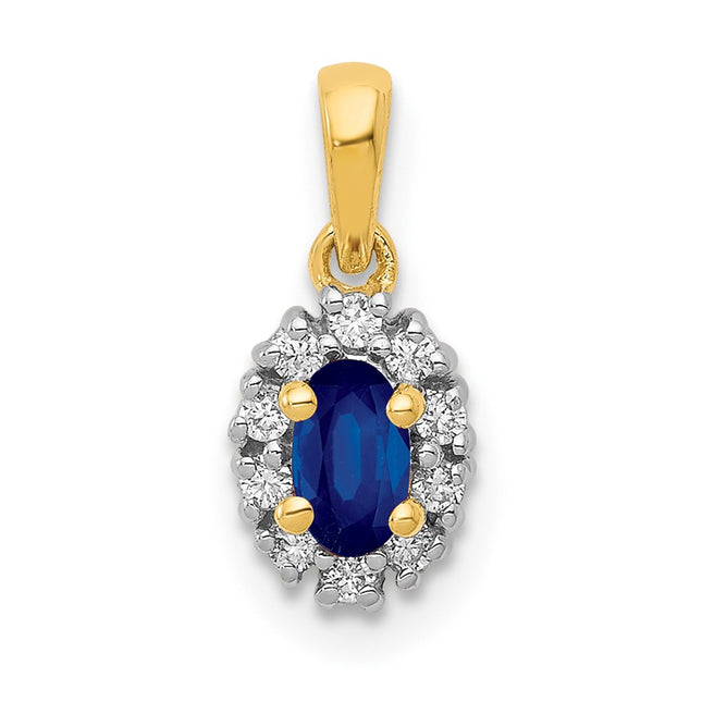14k Yellow & Rhodium Pendants Style PM5252 - Classique Jewelry Inc.