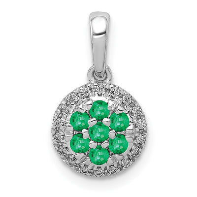 14K white gold diamond pendant