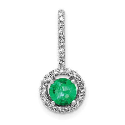 14K white gold diamond pendant