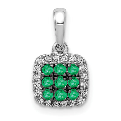 14K white gold diamond pendant