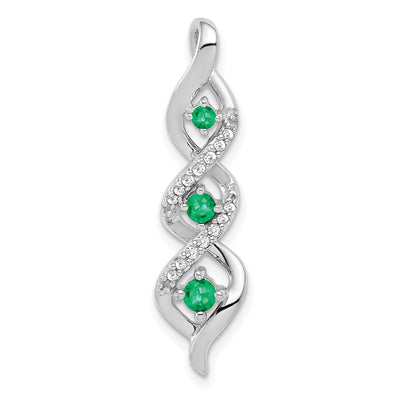 14K white gold diamond chain