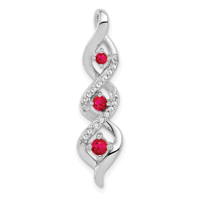 14K white gold diamond chain