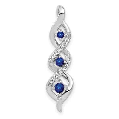 14K white gold diamond chain