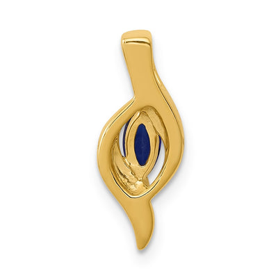 14K Diamond and .29 Marquise Sapphire Chain Slide