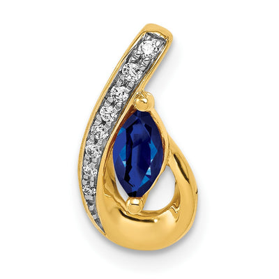 14K gold diamond teardrop chain