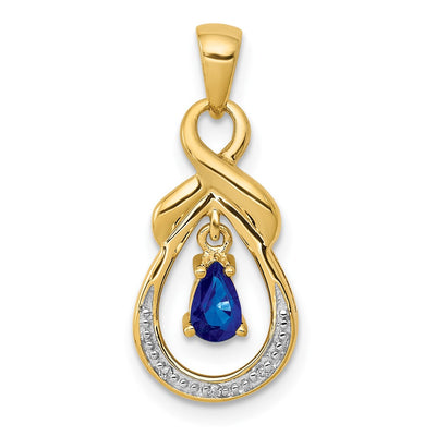 14K gold diamond pendant
