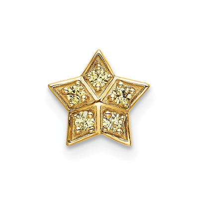 14K yellow gold sapphire star chain
