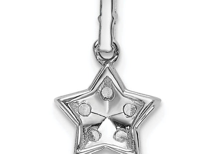 14k White Gold Diamond Star Pendant (Style PM6610-012-WA)