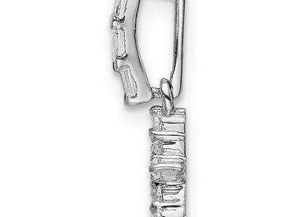 14K white gold diamond star pendant, alternate view