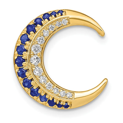 14K gold diamond moon chain