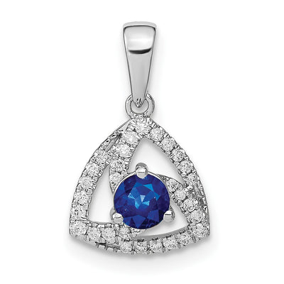 14K white gold diamond pendant