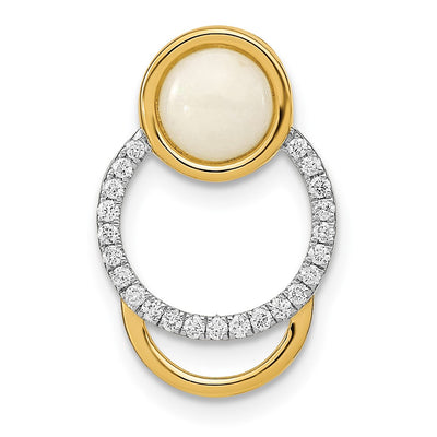 14K gold diamond circle chain