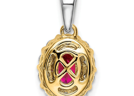 14k Two-tone Pendants Style PM6990 - Classique Jewelry Inc.