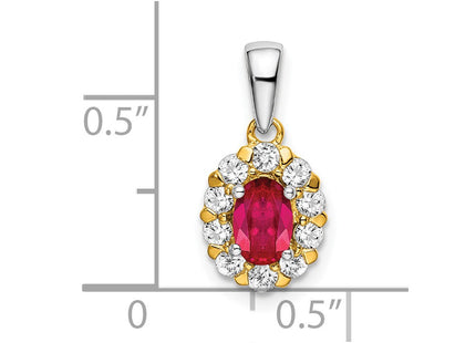 14k Two-tone Pendants Style PM6990 - Classique Jewelry Inc.