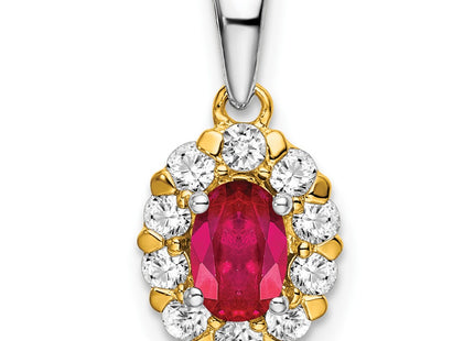 14k Two-tone Pendants Style PM6990 - Classique Jewelry Inc.
