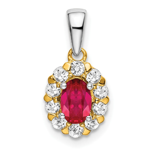 14k Two-tone Pendants Style PM6990 - Classique Jewelry Inc.