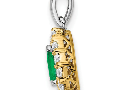 14k Two-tone Pendants Style PM6991 - Classique Jewelry Inc.