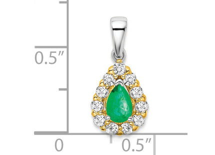 14k Two-tone Pendants Style PM6991 - Classique Jewelry Inc.