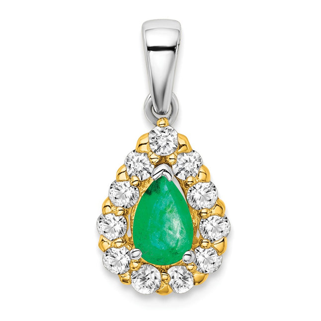 14k Two-tone Pendants Style PM6991 - Classique Jewelry Inc.
