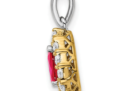 14k Two-tone Pendants Style PM6991 - Classique Jewelry Inc.